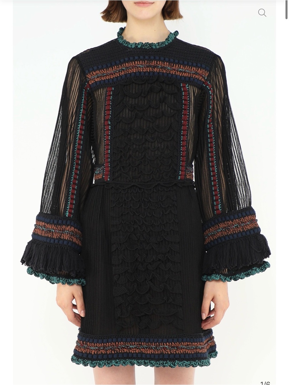 Valentino black Valentino silk dress from the Spring/Summer 2016 collection